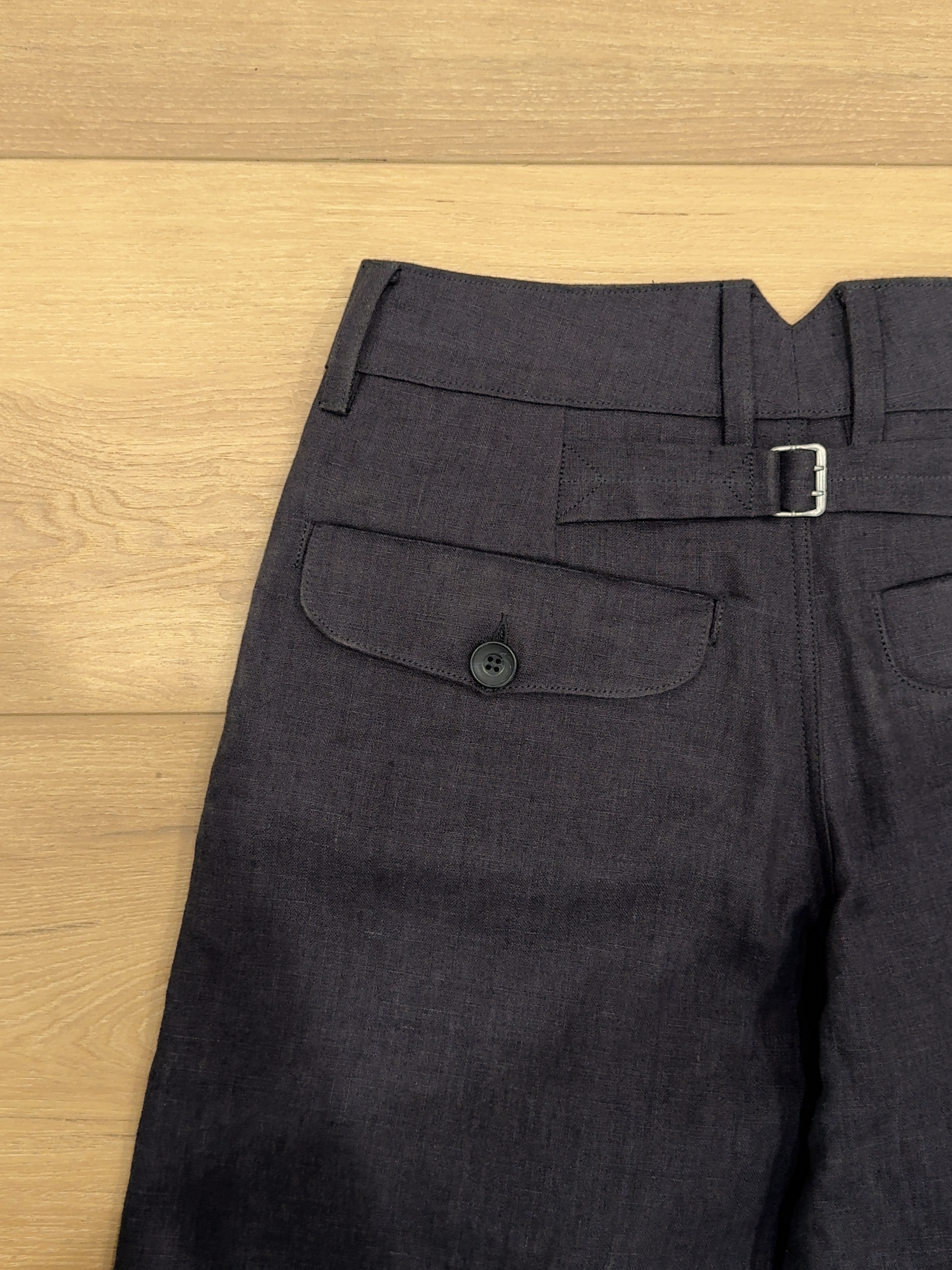 Box Pleat Linen Trousers